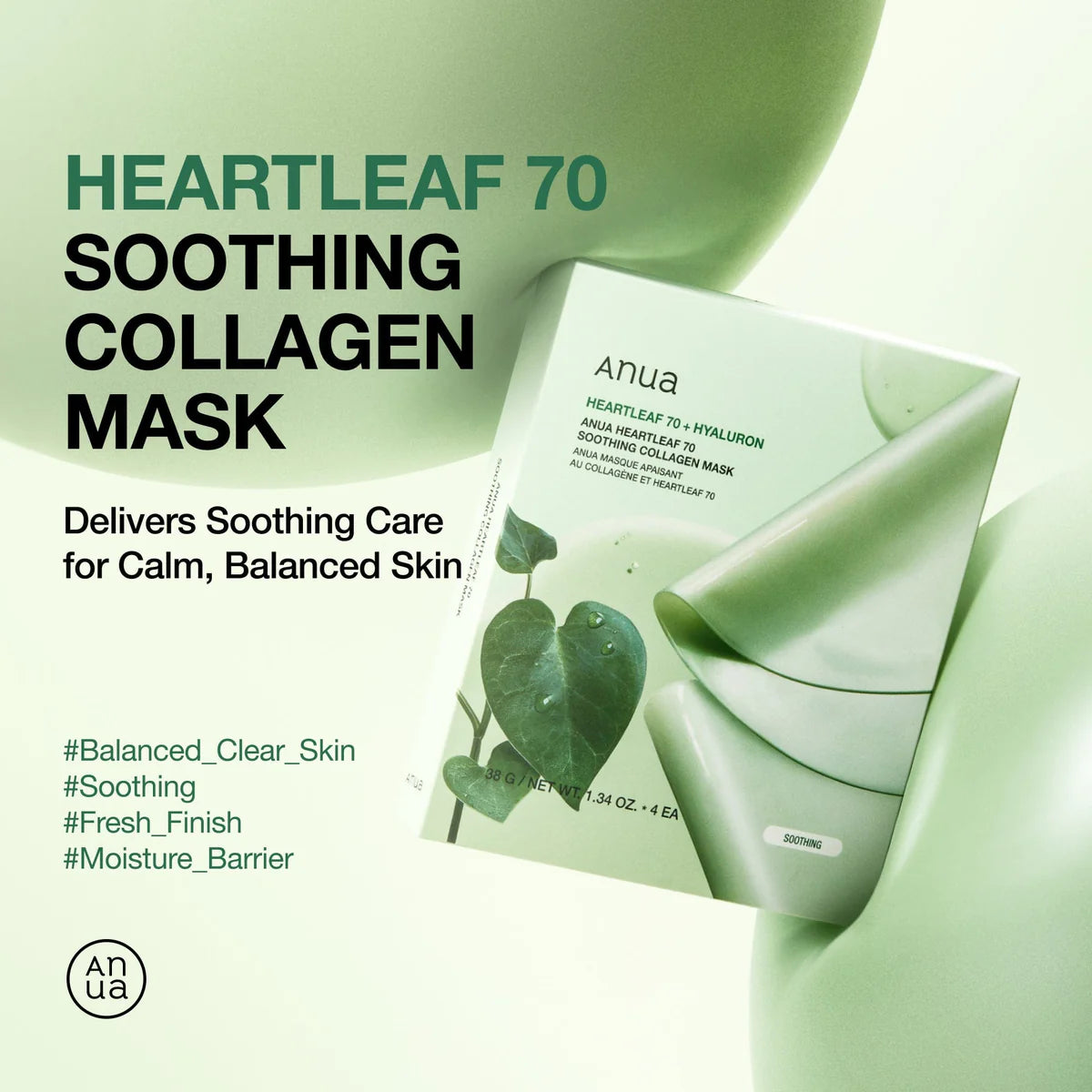 Anua-Heartleaf 70 Soothing Collagen Mask