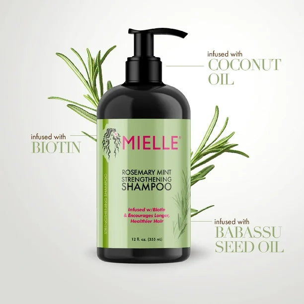 Shampoo fortalecedor Mielle Organics menta y romero
