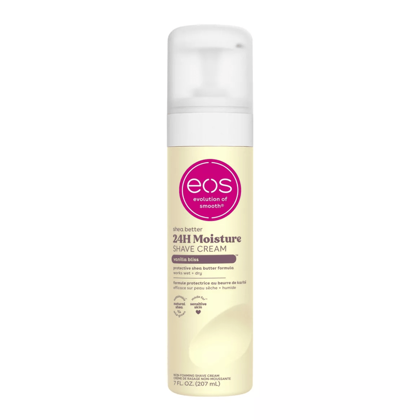 EOS - Crema de afeitar hidratante 24 horas Shea Better Vanilla Bliss - 207 ml