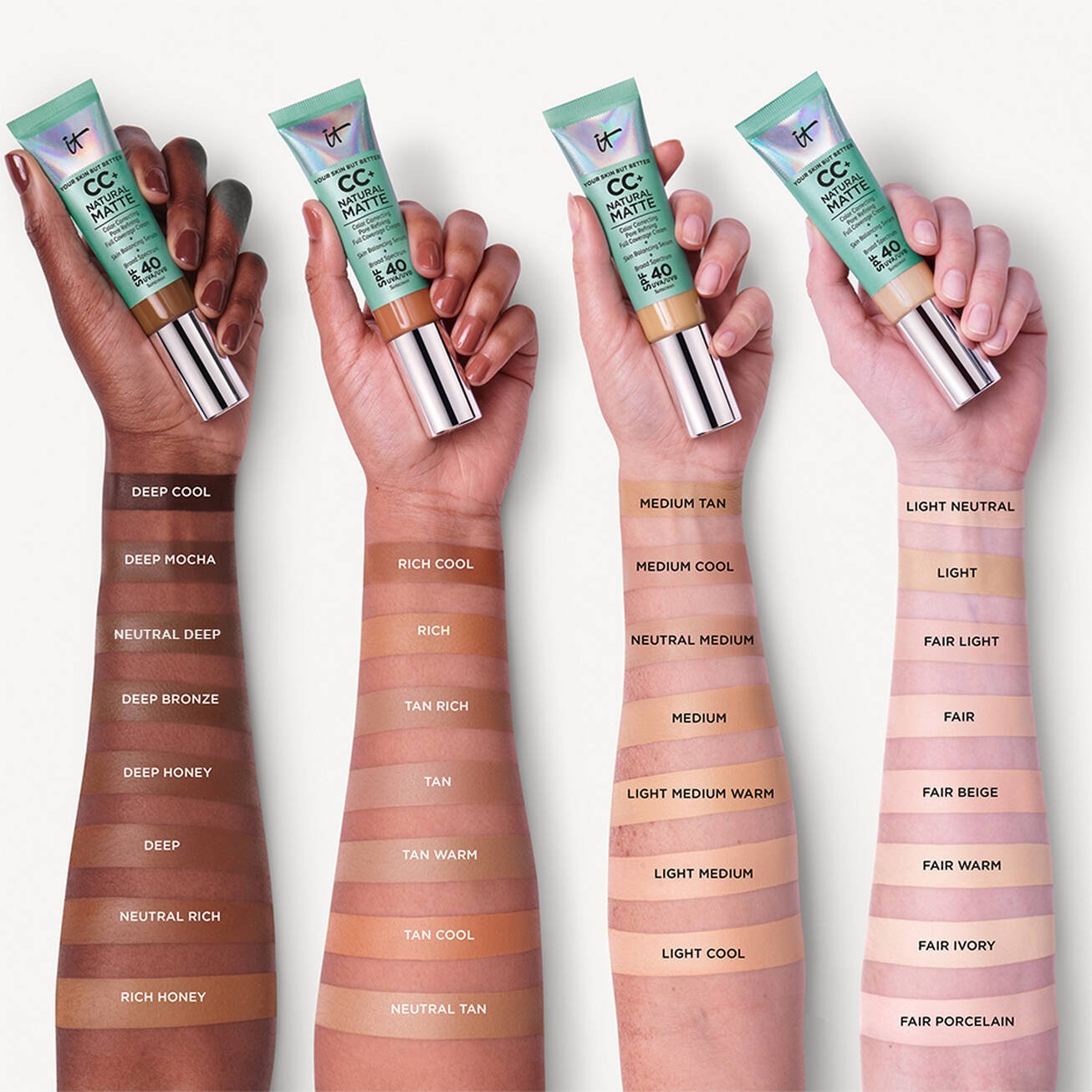 IT COSMETICS - CC+ CREAM NATURAL MATTE (BASE DE MAQUILLAJE CON FPS 40)
